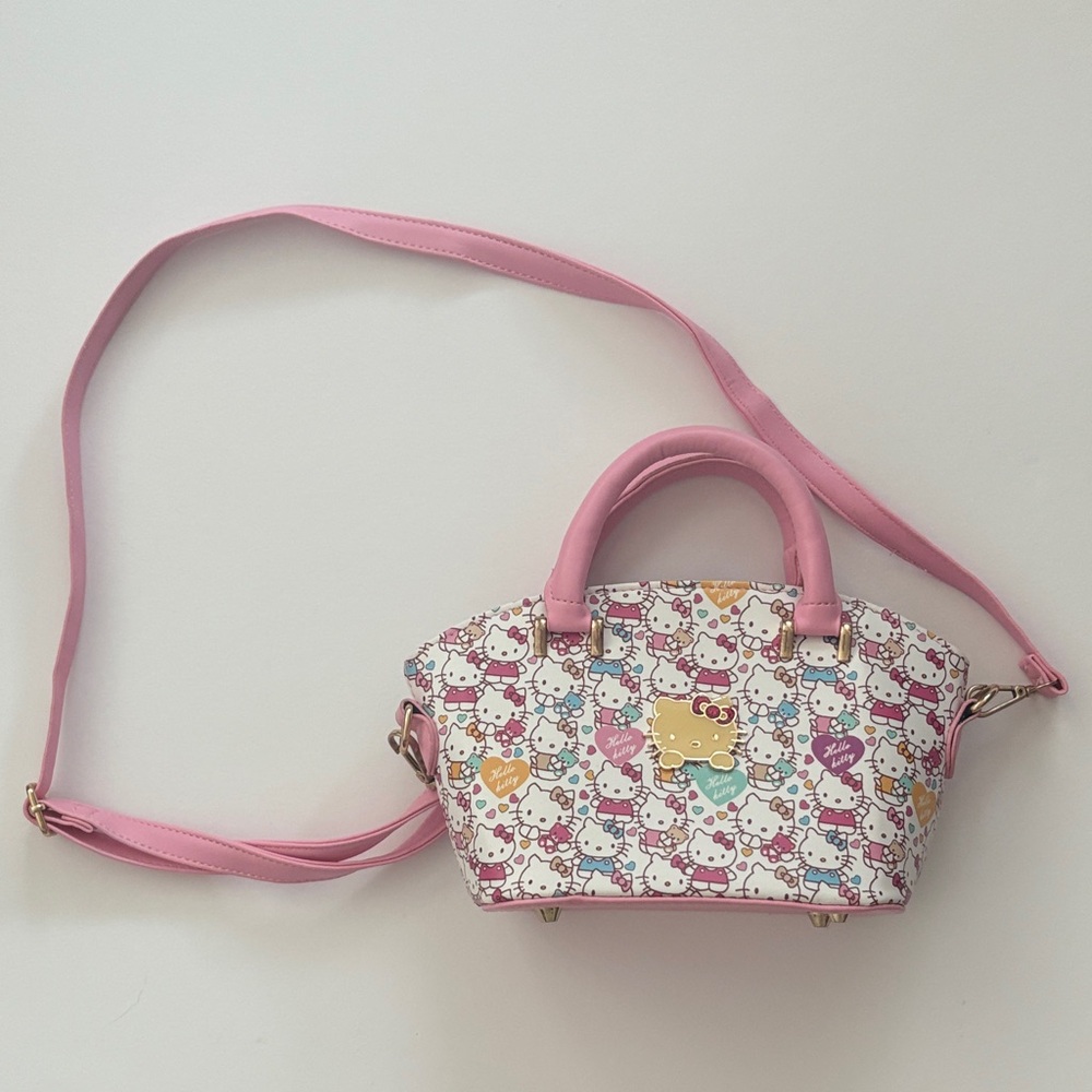 Hello Kitty Pink and White Crossbody Bag